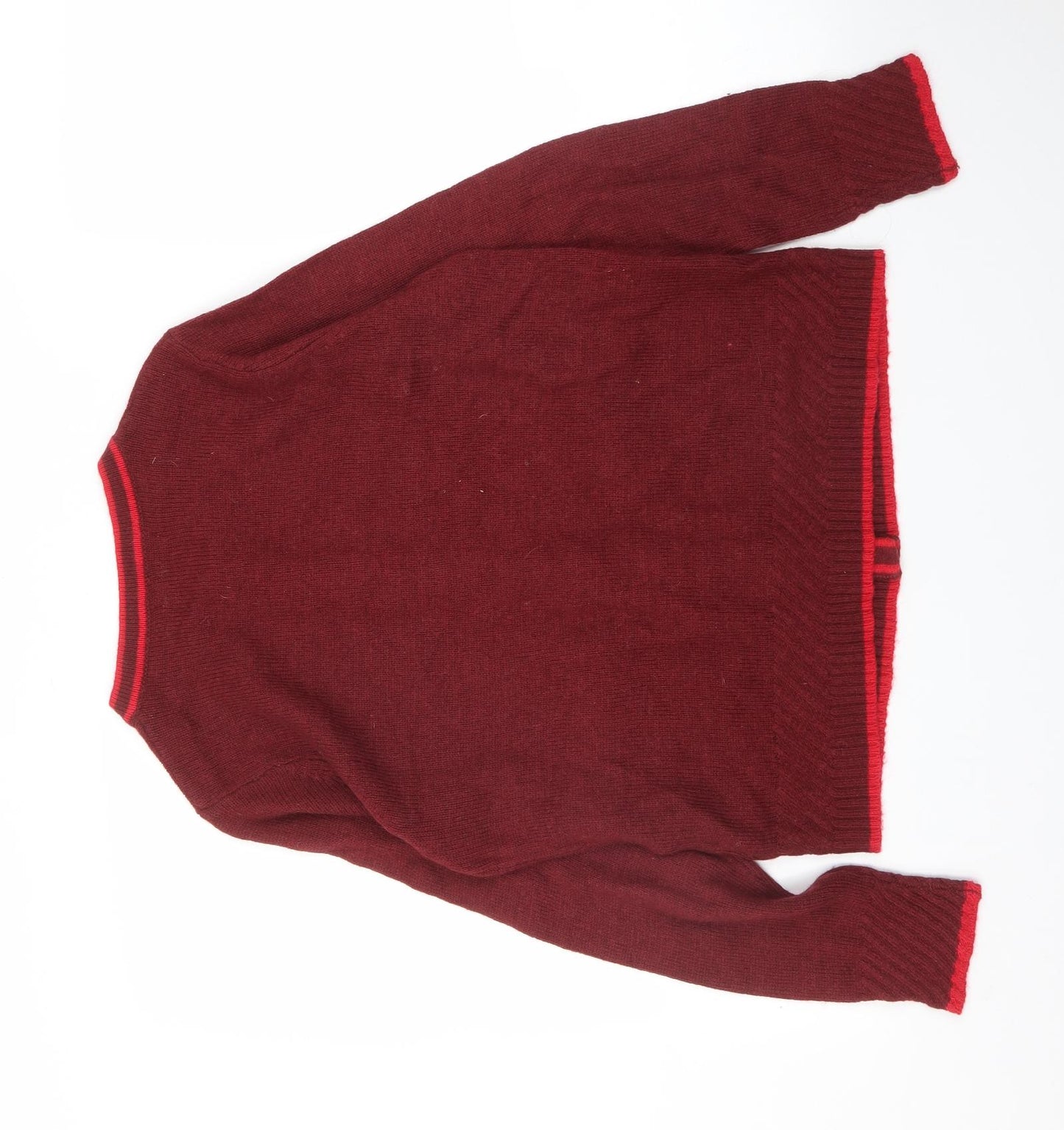 M&S Womens Red   Cardigan Jumper Size 12