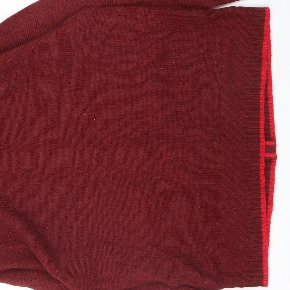 M&S Womens Red   Cardigan Jumper Size 12