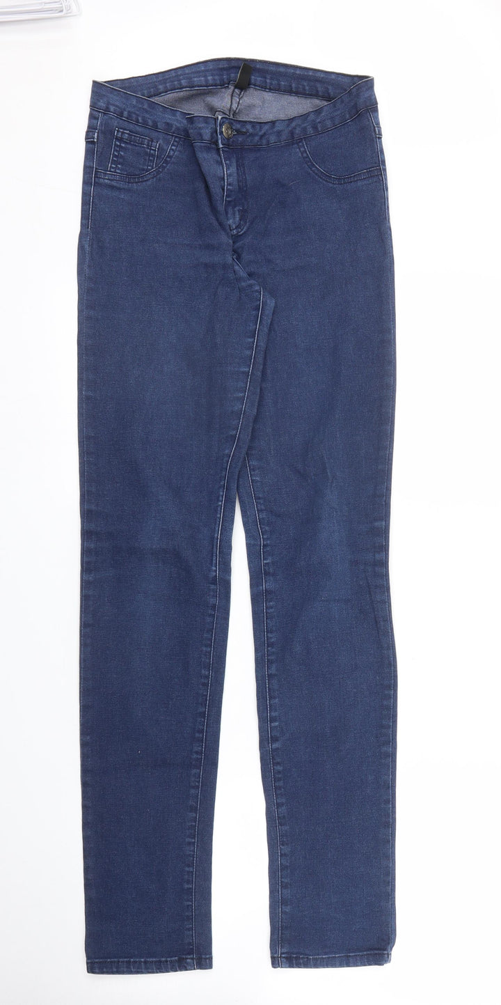 VILA Womens Blue Denim Skinny Jeans Size L L31 in
