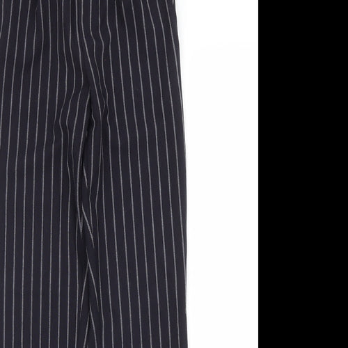 Bershka Womens Blue Striped  Carrot Trousers Size XS L24 in