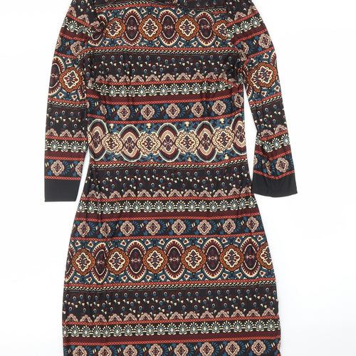 Primark Womens Brown Batik  A-Line  Size 6