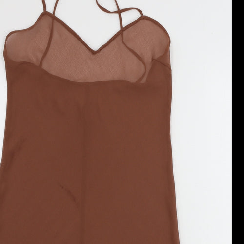 Preworn Womens Brown   Basic Blouse Size M