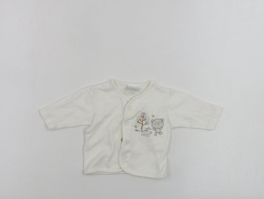 Front view of JUST TOO CUTE Baby White Jacket