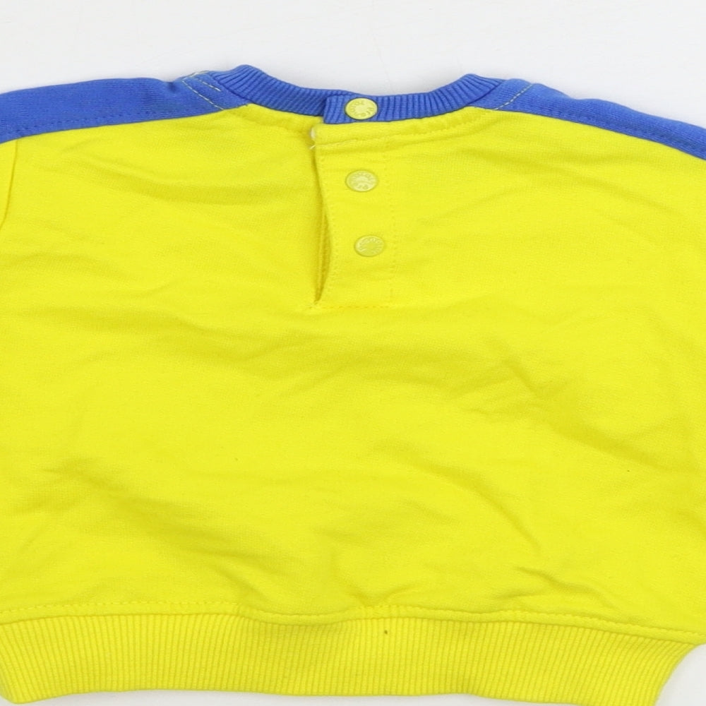 Preworn  Boys Yellow   Pullover Jumper Size 6-9 Months