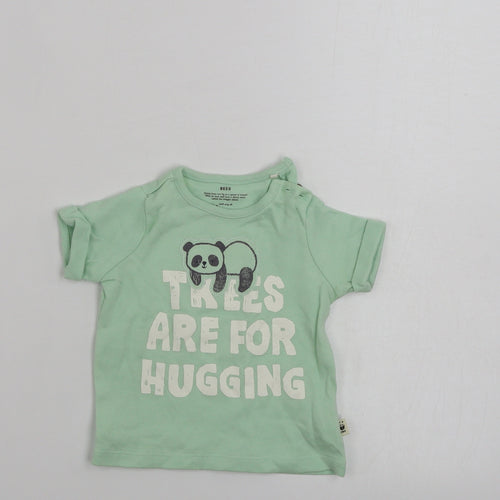 F&F  Boys Green   Basic T-Shirt Size 3-6 Months