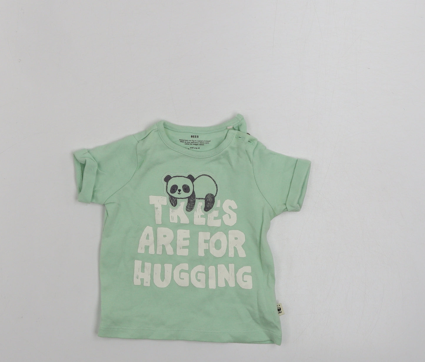 F&F  Boys Green   Basic T-Shirt Size 3-6 Months