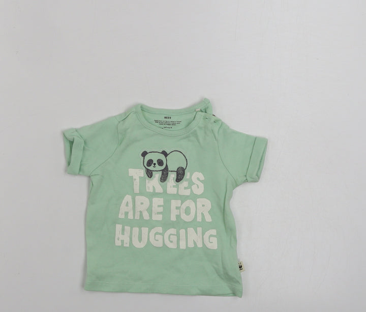 F&F  Boys Green   Basic T-Shirt Size 3-6 Months