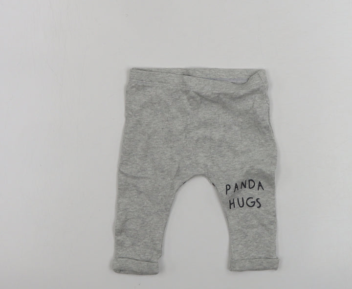 F&F  Boys Grey   Jogger Trousers Size 3-6 Months