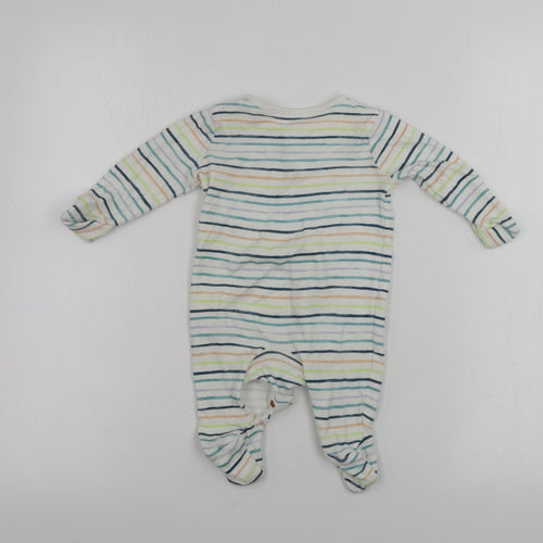 TU Boys White Striped  Babygrow One-Piece Size 0-3 Months