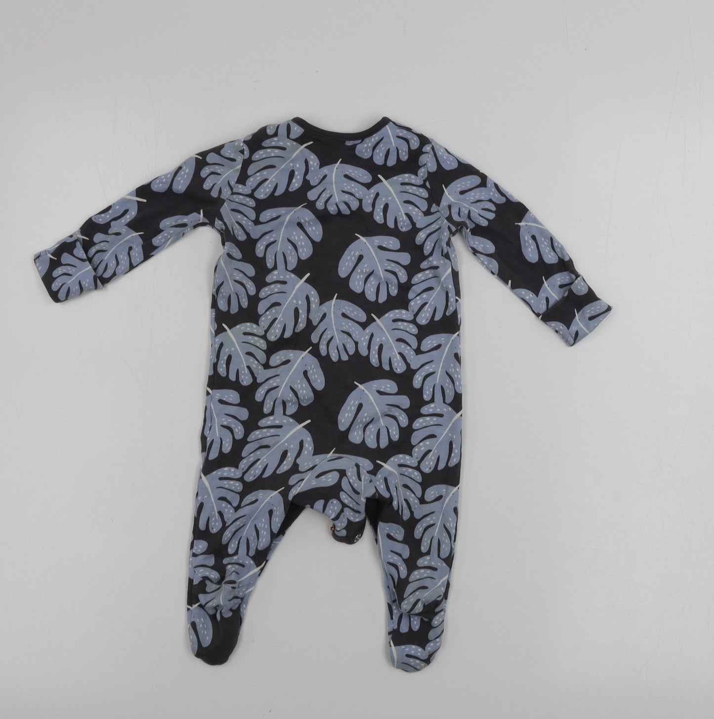 TU Boys Grey Floral  Babygrow One-Piece Size 0-3 Months