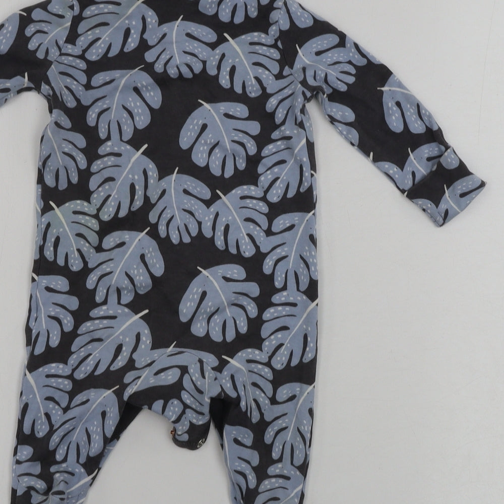 TU Boys Grey Floral  Babygrow One-Piece Size 0-3 Months