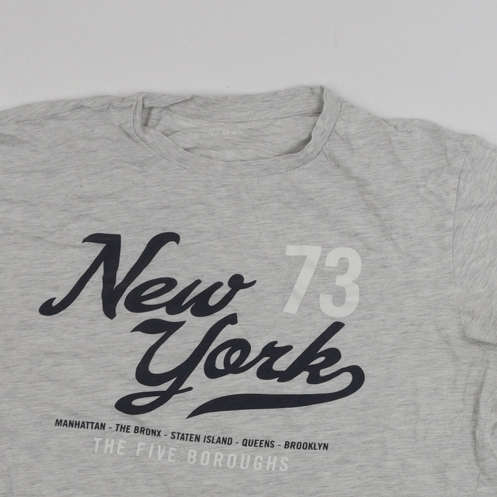 Primark  Mens Grey    T-Shirt Size M
