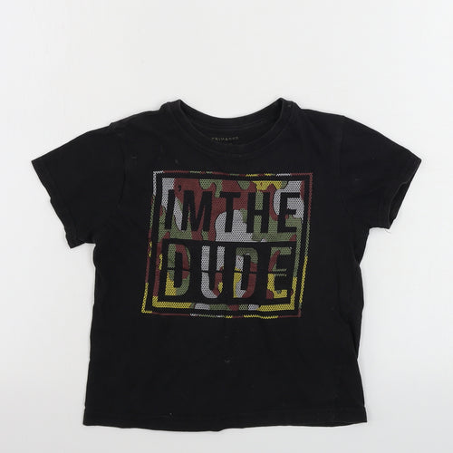 Primark  Boys Black   Basic T-Shirt Size 5-6 Years