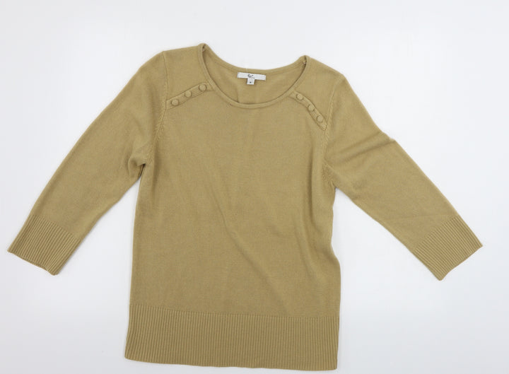 Klass Womens Beige Pullover Jumper Size M