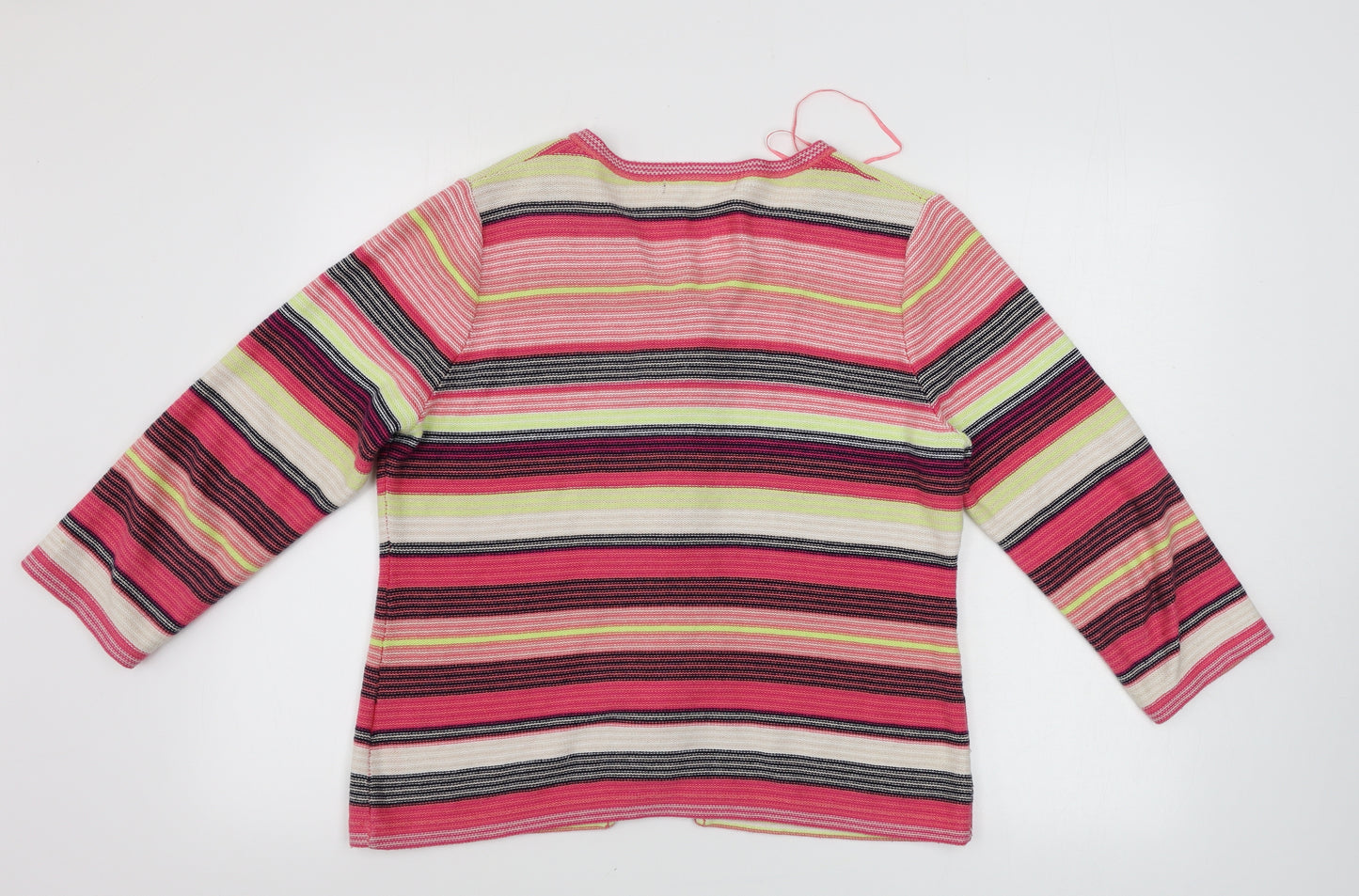 Jessica Graaf  Womens Pink Striped  Cardigan Jumper Size M