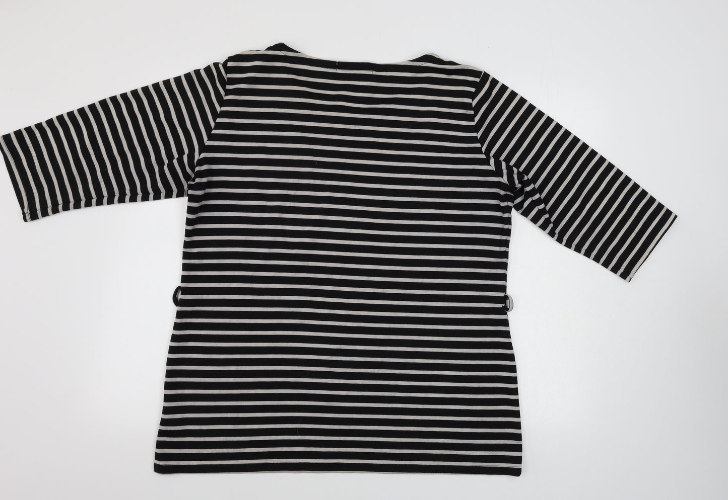 Mimosa  Womens White Striped  Pullover Jumper Size 16