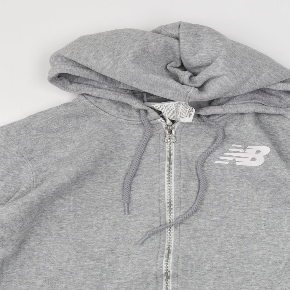 New Balance  Mens Grey   Full Zip Hoodie Size M