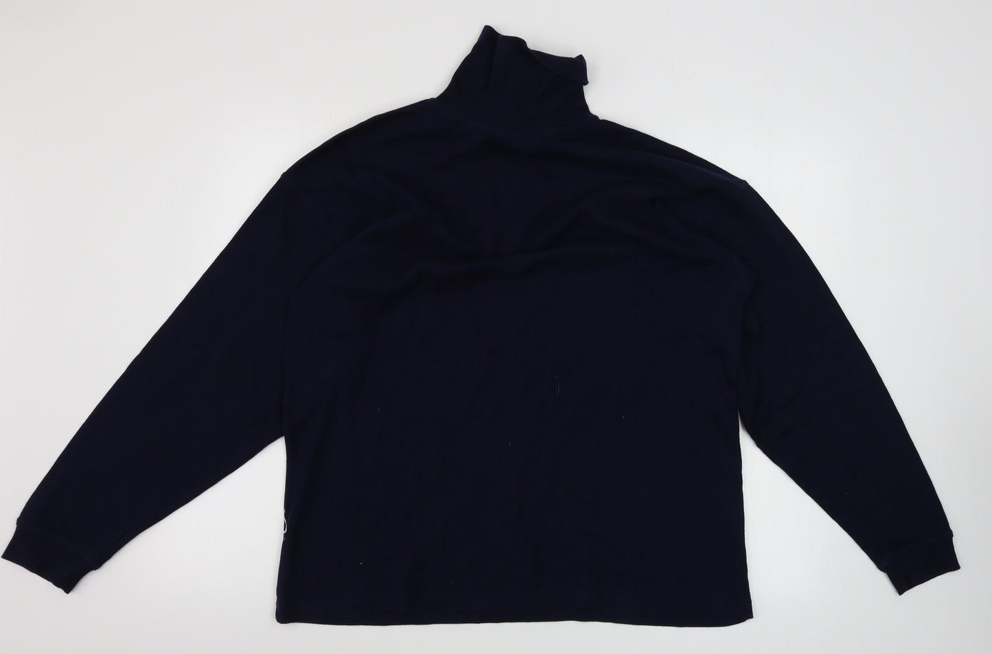 EWM Womens Blue Houndstooth  Pullover Jumper Size M