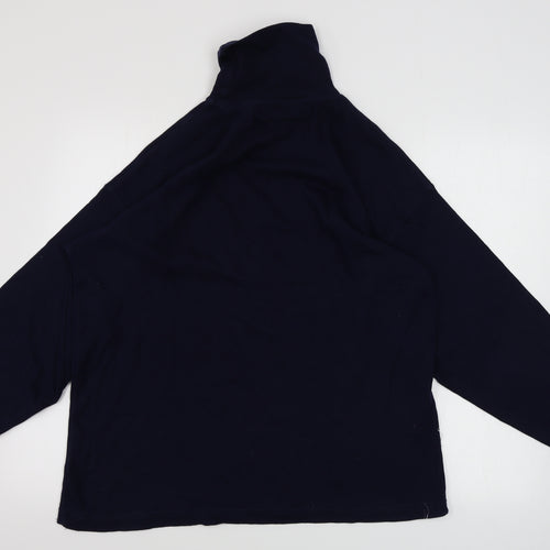 EWM Womens Blue Houndstooth  Pullover Jumper Size M