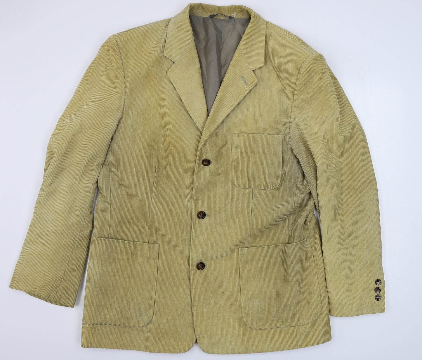 Hawkshead  Mens Yellow  Corduroy Jacket Blazer Size L