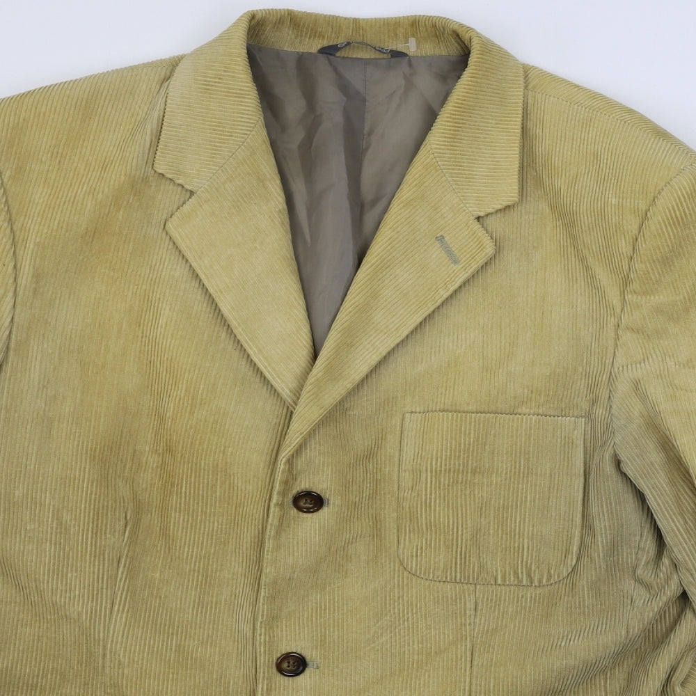 Hawkshead  Mens Yellow  Corduroy Jacket Blazer Size L