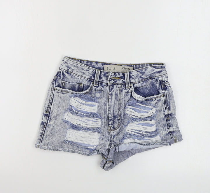 denim co Womens Blue Cut-Off Shorts Size 6