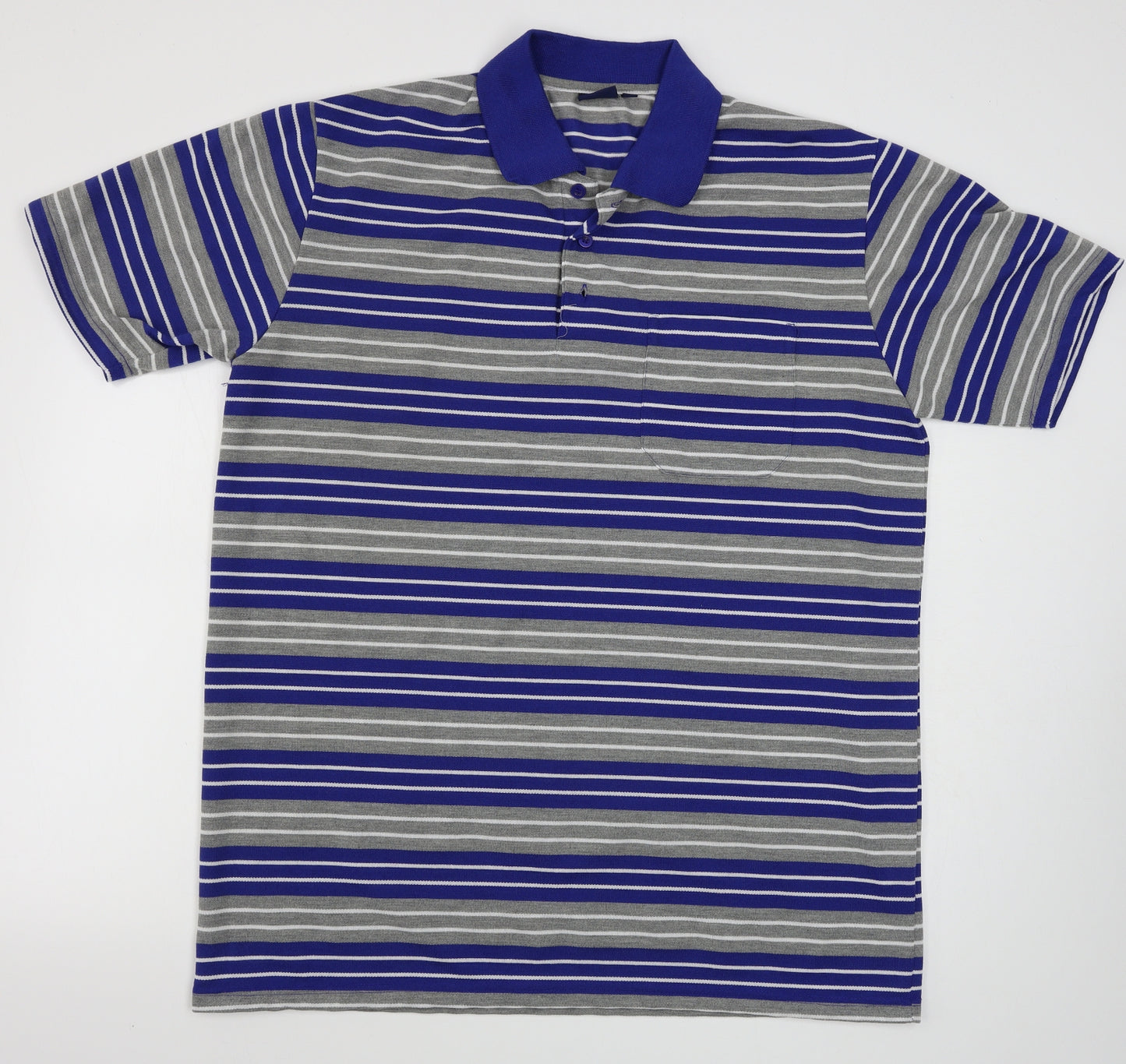 High Street  Mens Grey Striped   Polo Size 2XL
