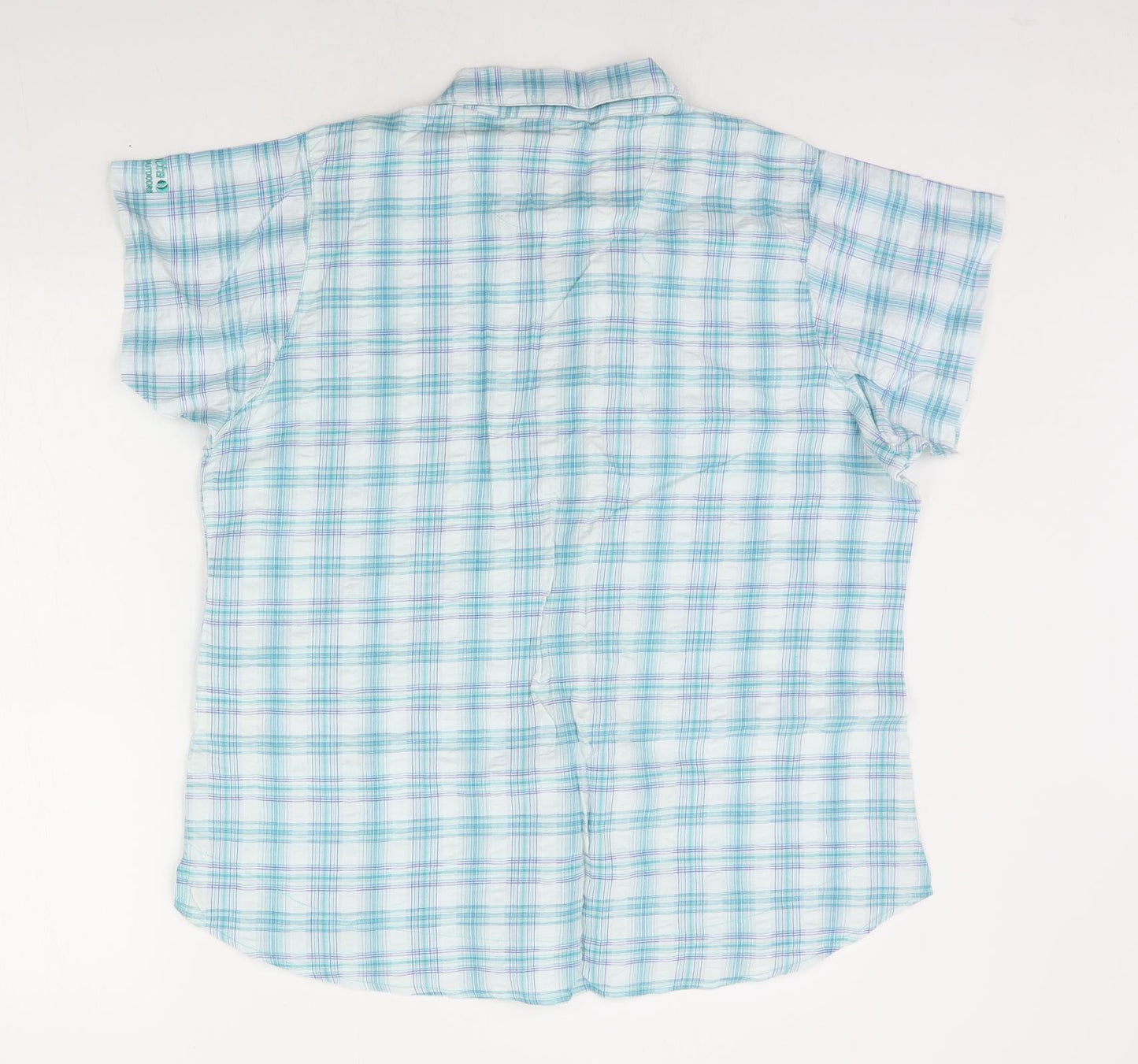 Regetta Womens Blue Check  Basic Button-Up Size 20