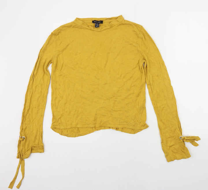 New Look Womens Yellow   Pullover Jumper Size 12