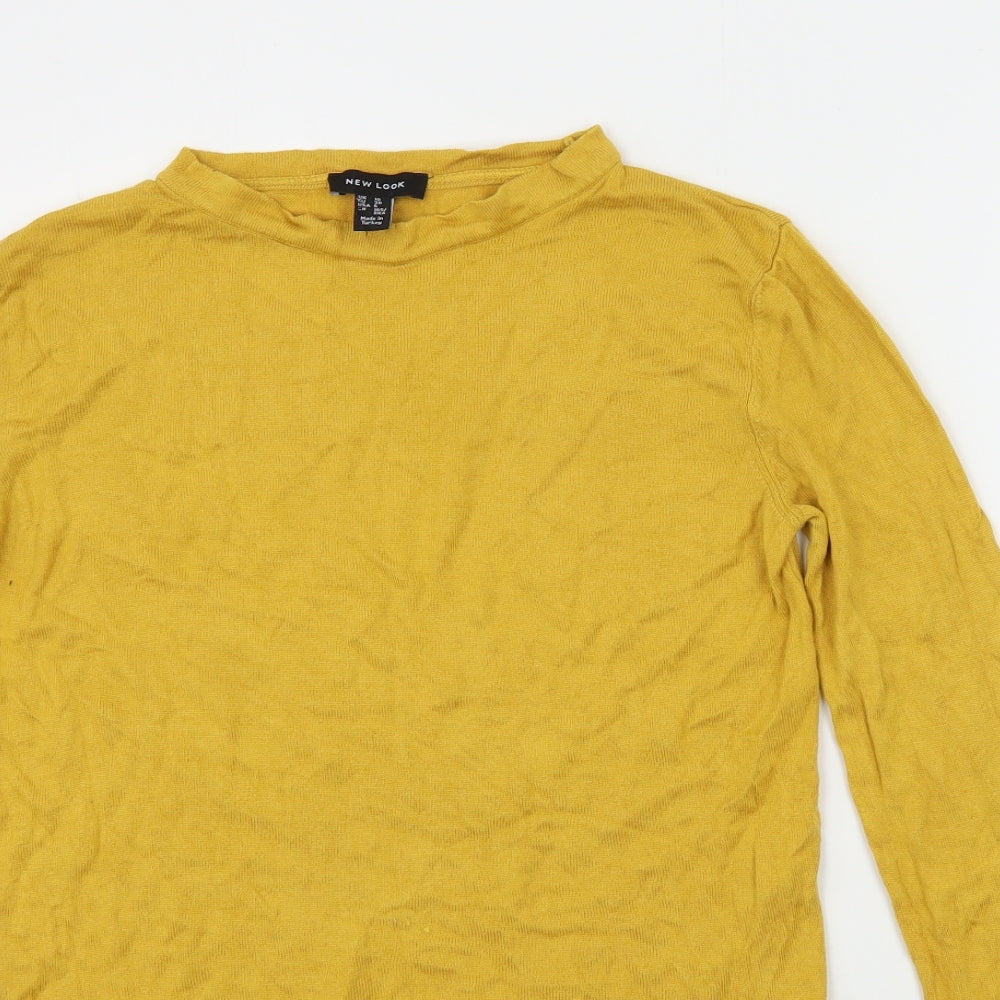 New Look Womens Yellow   Pullover Jumper Size 12