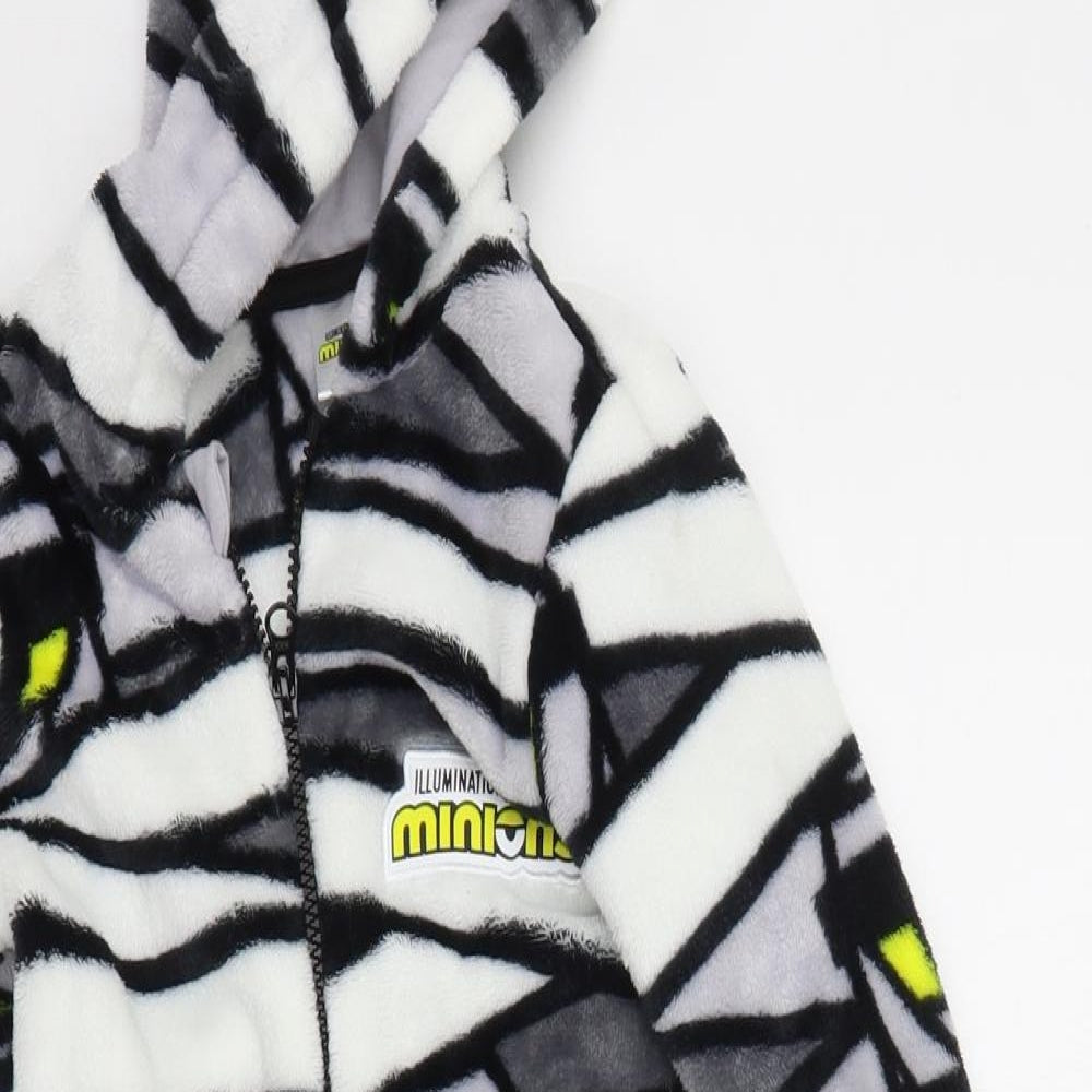 tesco Girls Black Striped  Top One Piece Size 2-3 Years  - minions