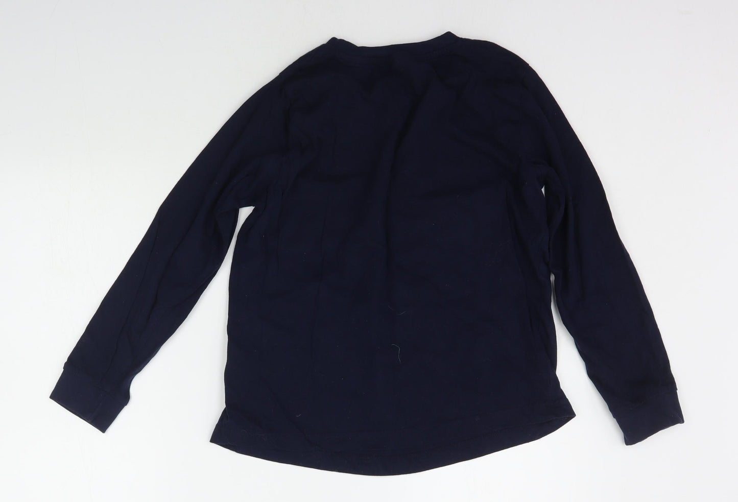 B&M Womens Blue Solid  Top Pyjama Top Size 12  - Christams