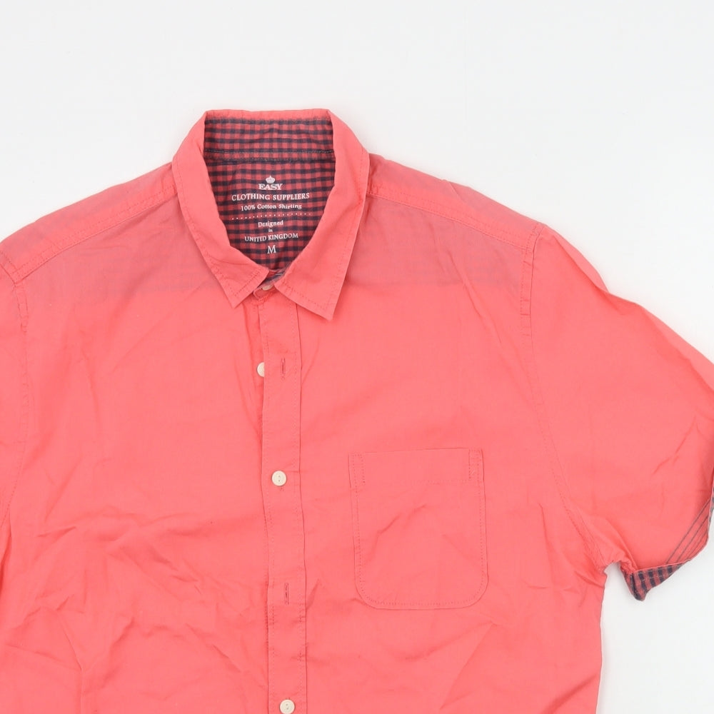 Matalan Mens Orange Houndstooth   Button-Up Size M