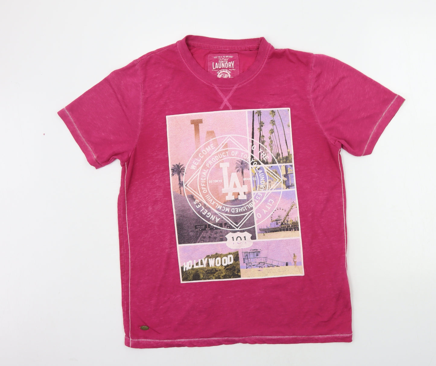Tokyo Laundry Mens Pink    T-Shirt Size M