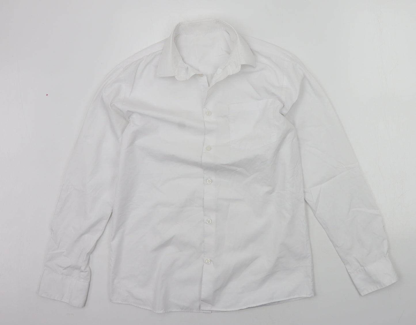George Boys White   Basic Button-Up Size 15-16 Years  - SCHOOL