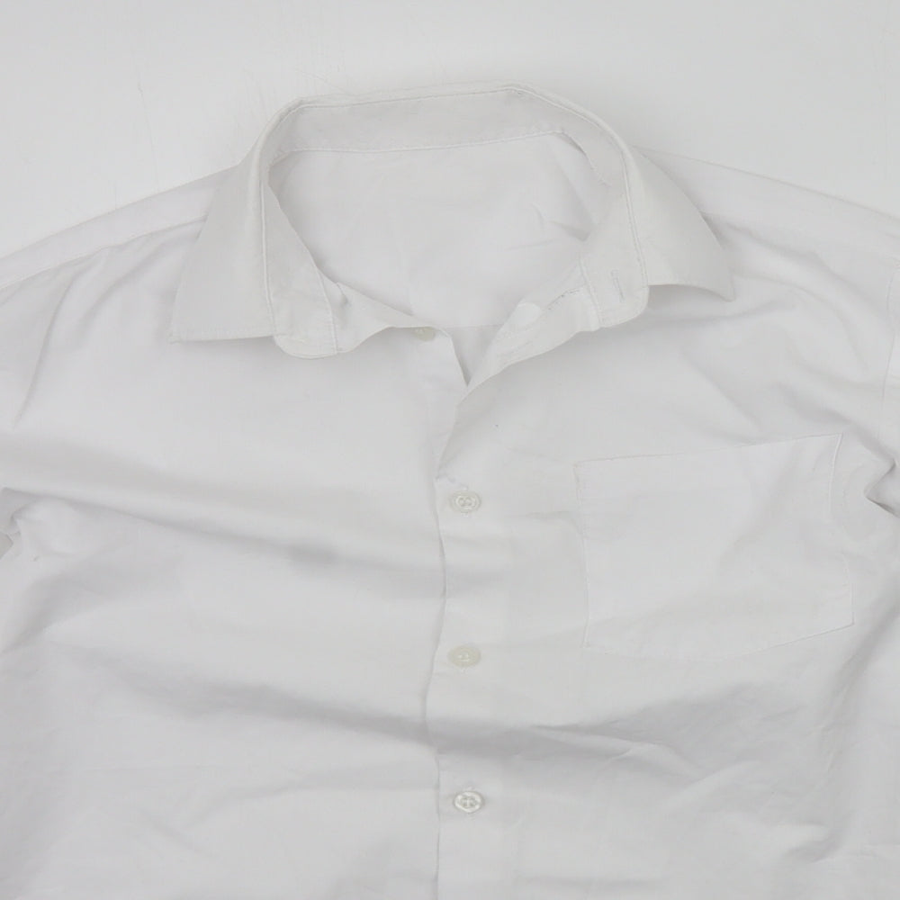 George Boys White   Basic Button-Up Size 15-16 Years  - SCHOOL