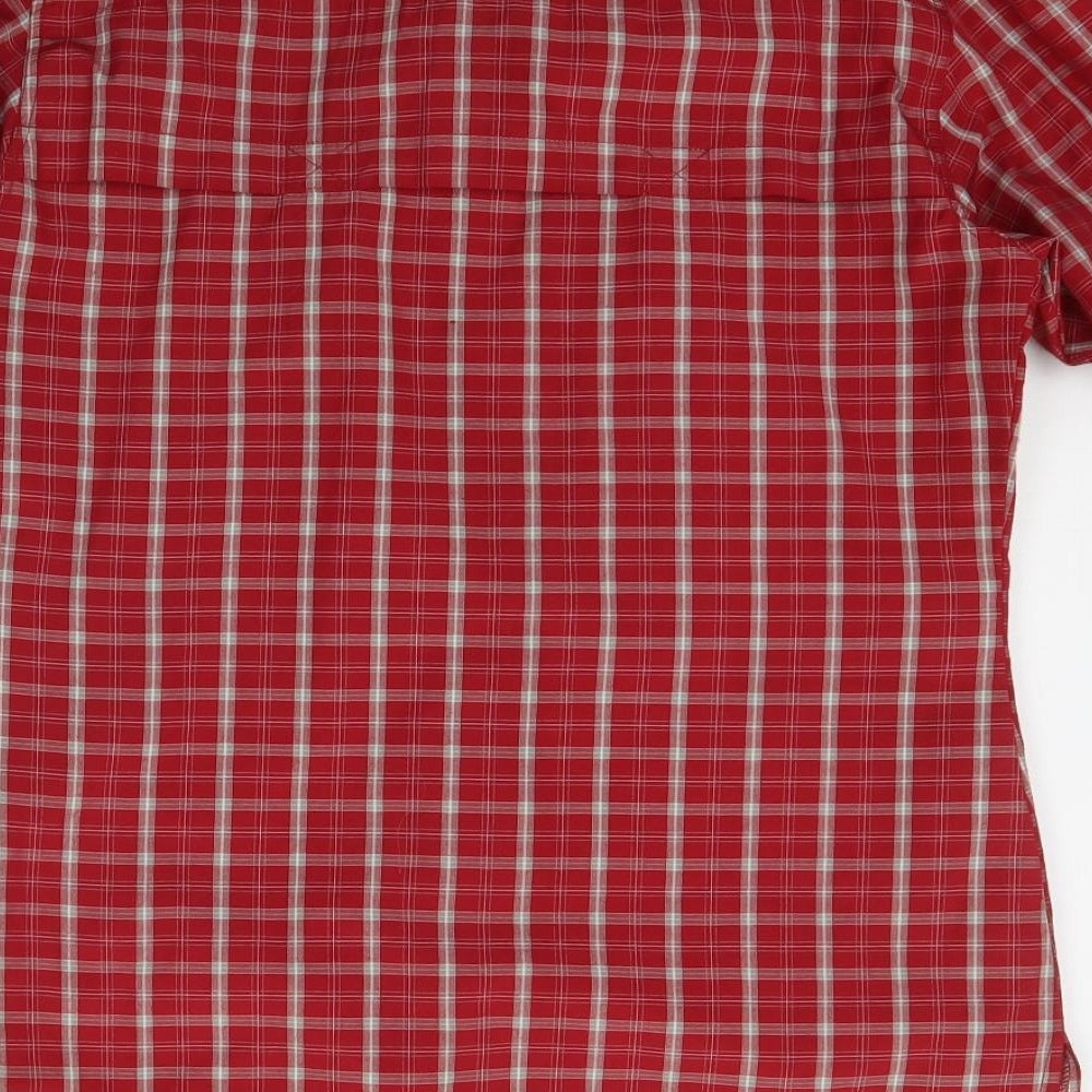 TCM Womens Red Check  Basic Button-Up Size 10