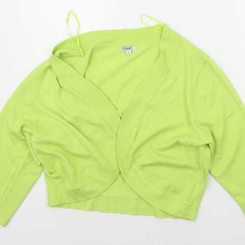//text Womens Yellow   Cardigan Jumper Size L