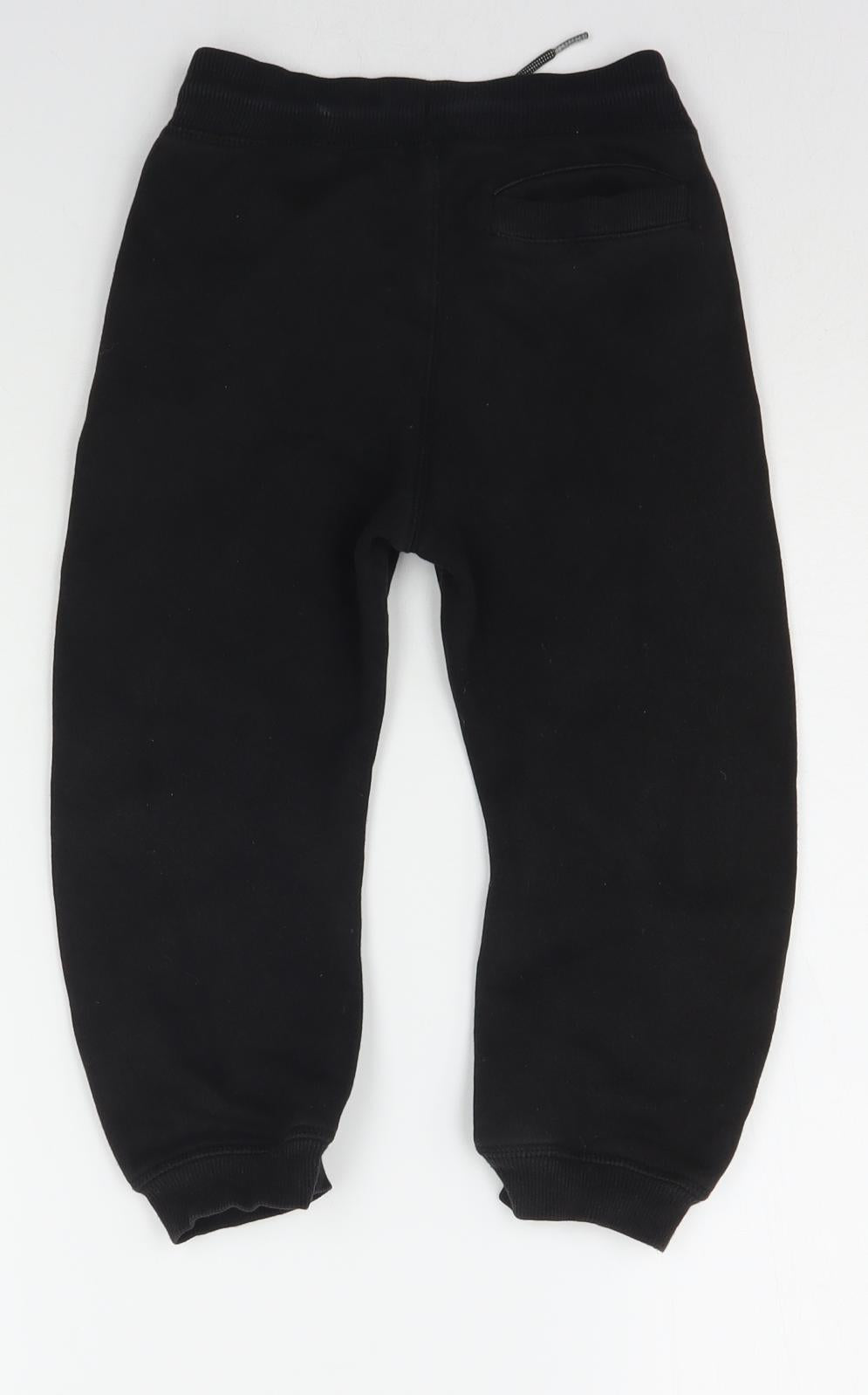 H&M Boys Black   Jogger Trousers Size 4-5 Years