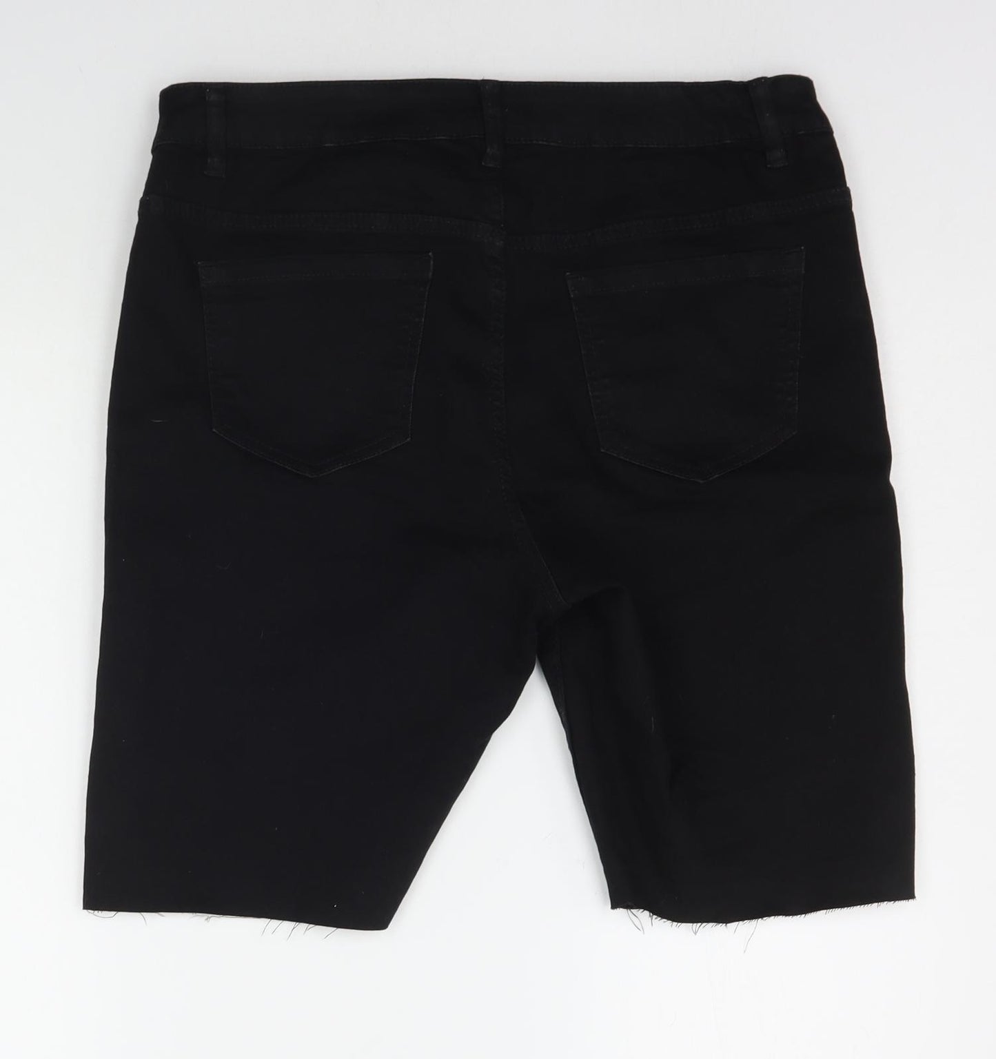 George Womens Black   Cut-Off Shorts Size 14