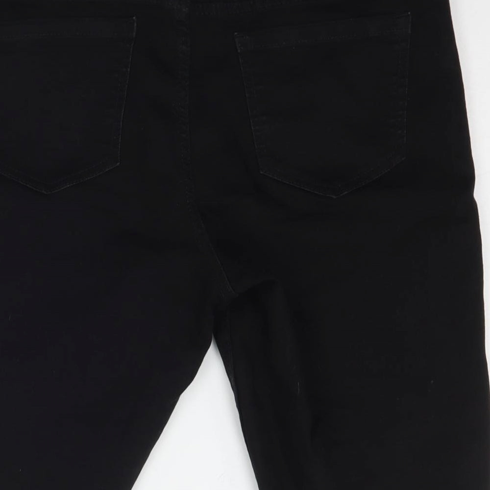George Womens Black   Cut-Off Shorts Size 14