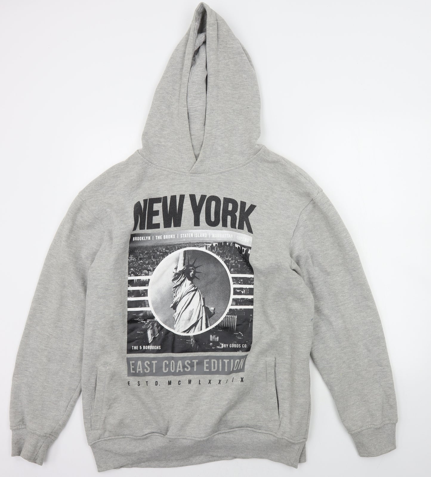 Primark Mens Grey  Cotton Pullover Hoodie Size XL   - new York