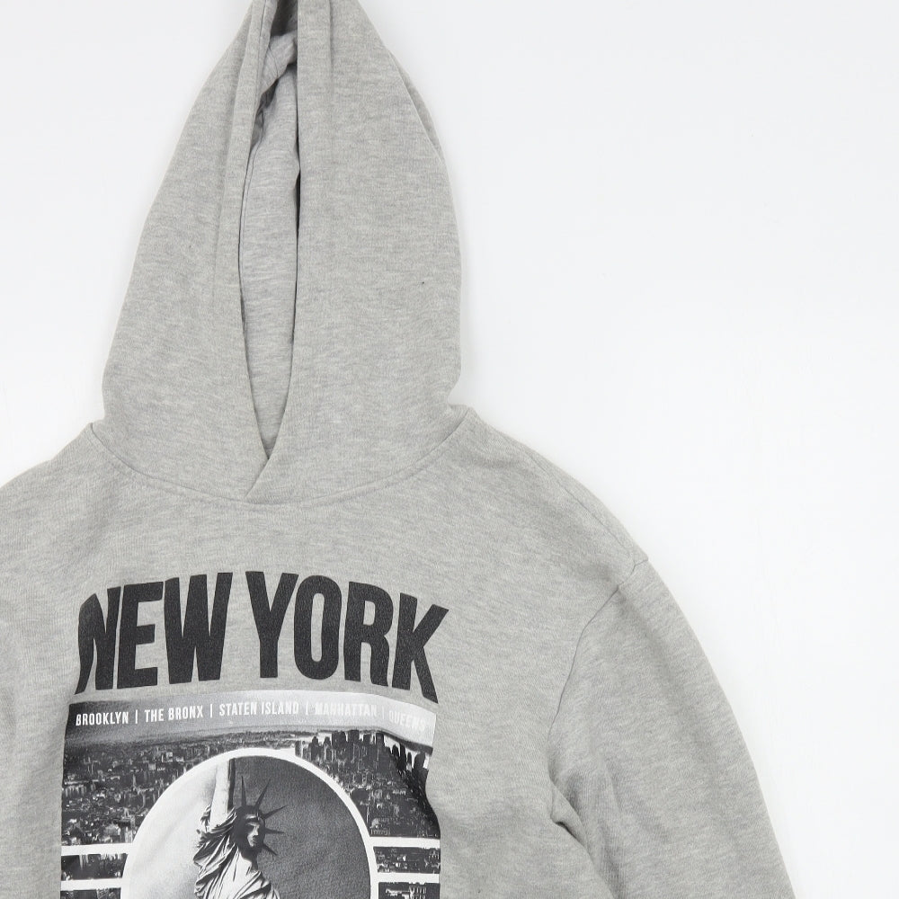 Primark Mens Grey  Cotton Pullover Hoodie Size XL   - new York
