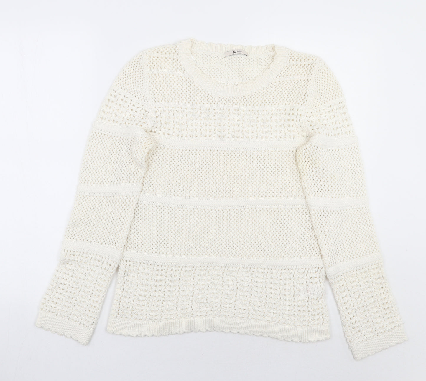 TU Womens White   Pullover Jumper Size 14