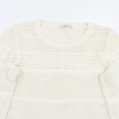 TU Womens White   Pullover Jumper Size 14