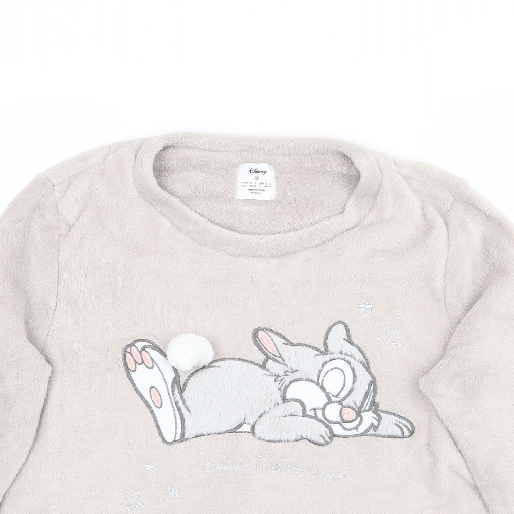 Disney Womens Beige Solid  Top Pyjama Top Size 14