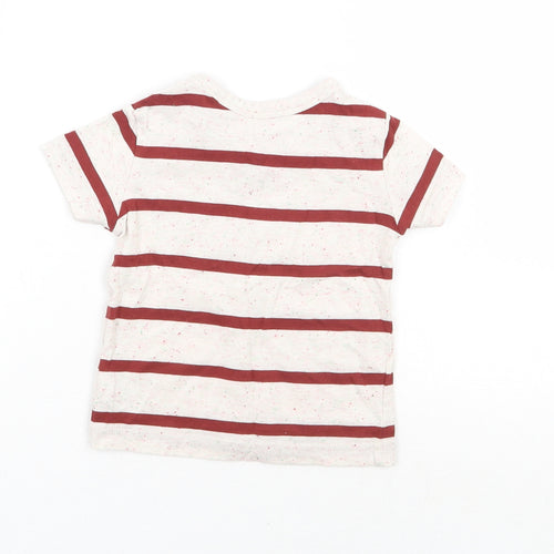 NEXT Boys Ivory Striped  Basic T-Shirt Size 3-6 Months
