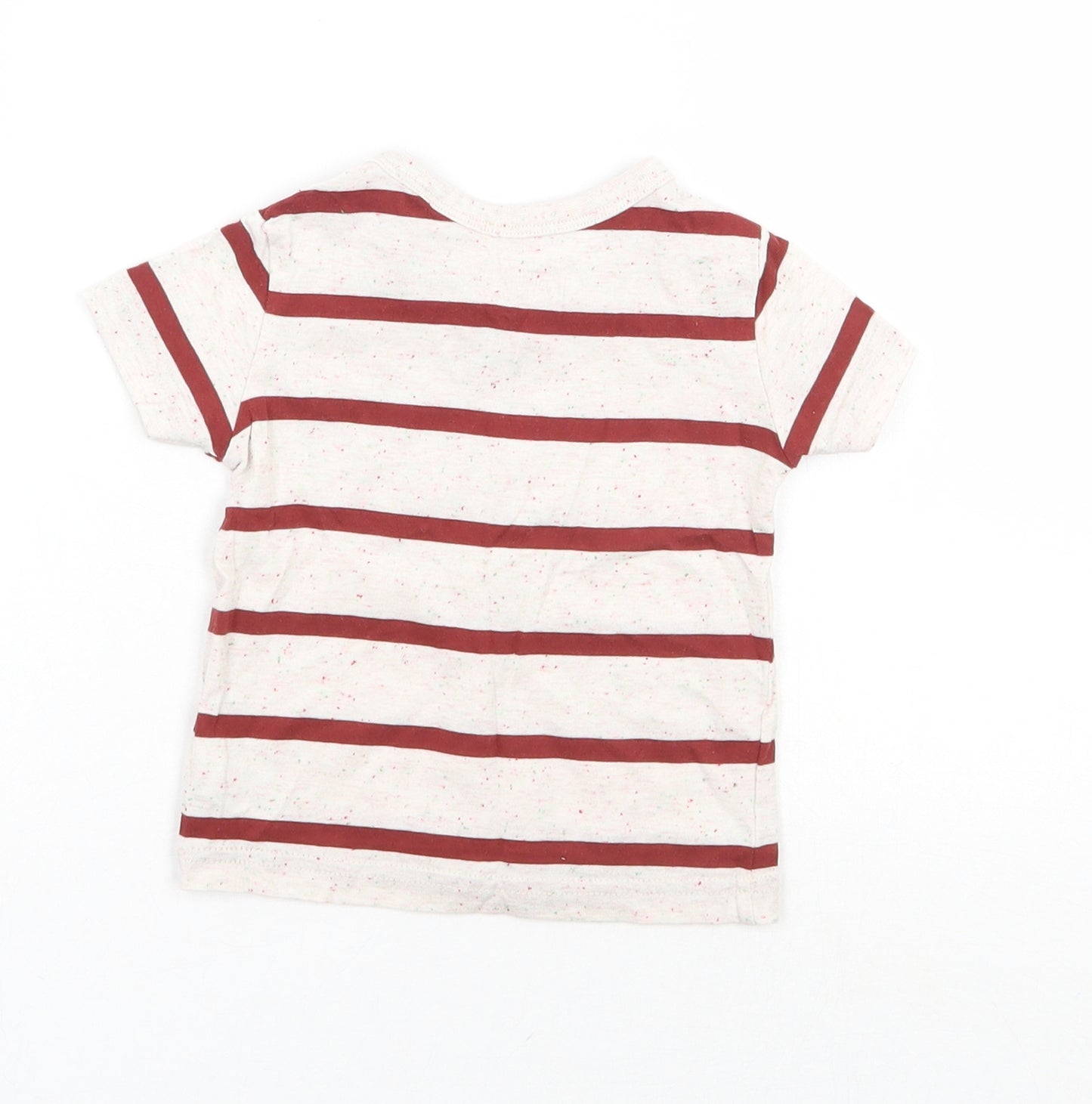 NEXT Boys Ivory Striped  Basic T-Shirt Size 3-6 Months