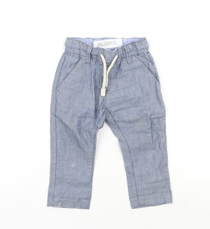 NEXT Boys Blue Striped Capri Trousers Size 3-6 Months