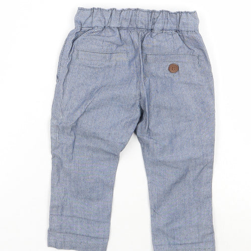 NEXT Boys Blue Striped  Capri Trousers Size 3-6 Months
